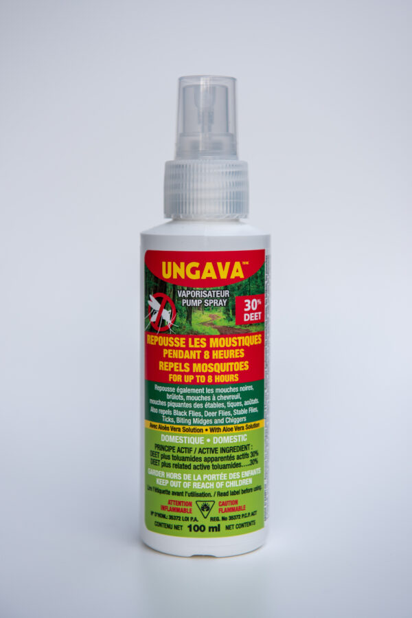 Chasse-moustiques  vaporisateur Ungava 30% Deet - Avec Fragrance et Aloes Vera  100 ml